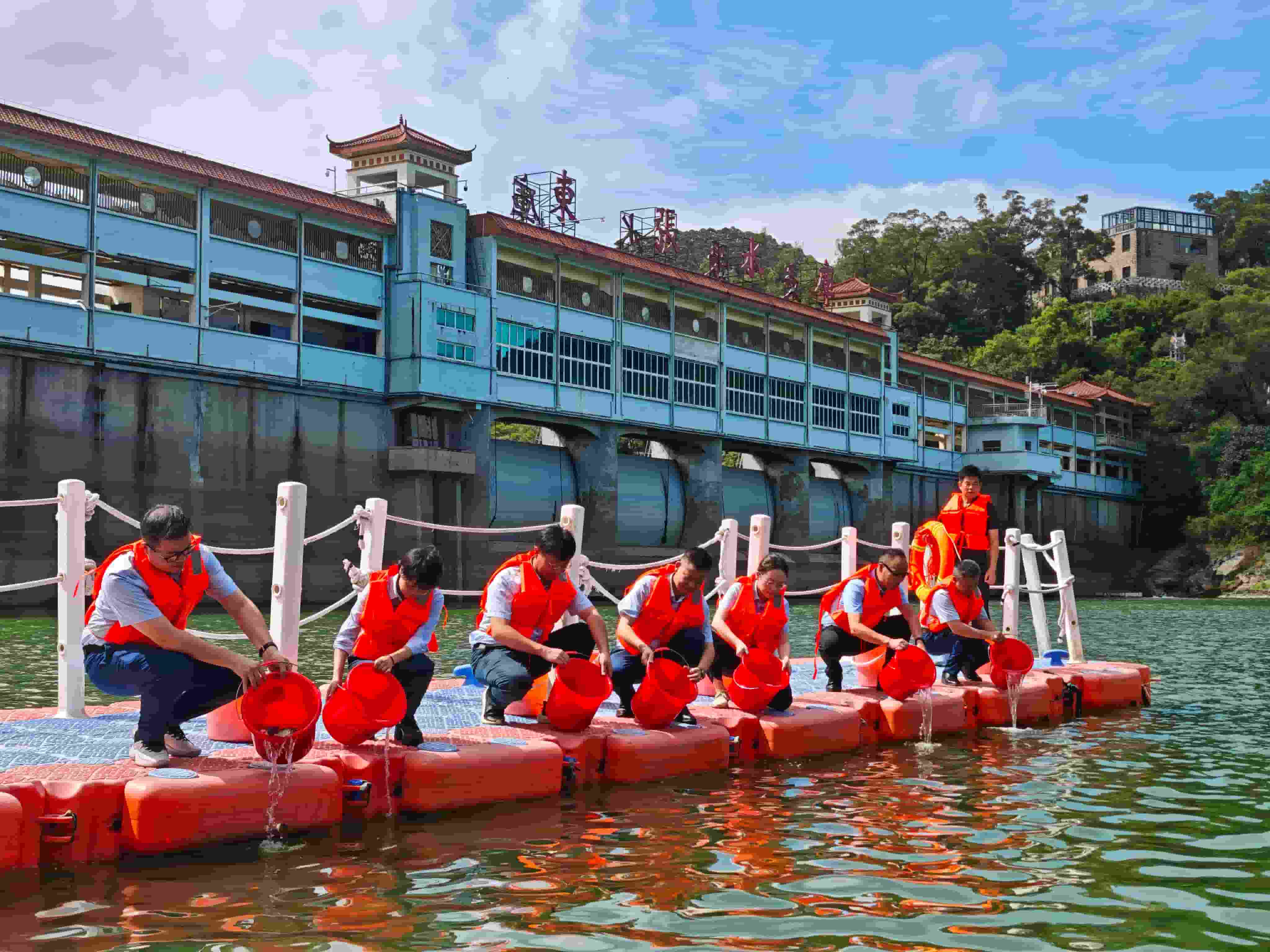 Fish Stocking Activity to Safeguard Water Ecology and Practice Green Corporate Responsibility